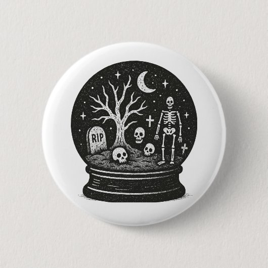 Badge Rond 5 Cm Halloween Globe (Devant)