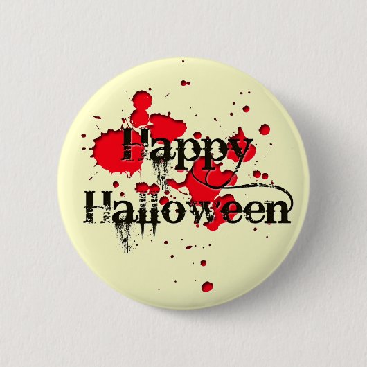 Badge Rond 5 Cm Halloween heureux (Devant)