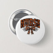 Badge Rond 5 Cm Halloween Infirmière Coquette Bow Classique Éffray (Devant & derrière)