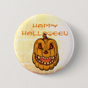Badge Rond 5 Cm Halloween Jack-O-Lantern