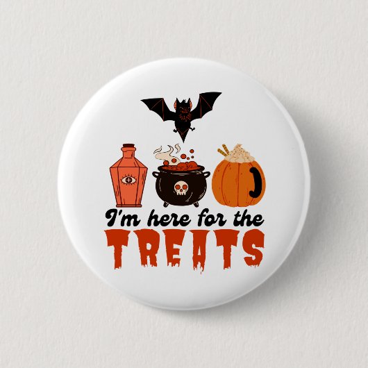 Badge Rond 5 Cm Halloween Je suis ici pour les Soins (Devant)
