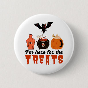 Badge Rond 5 Cm Halloween Je suis ici pour les Soins