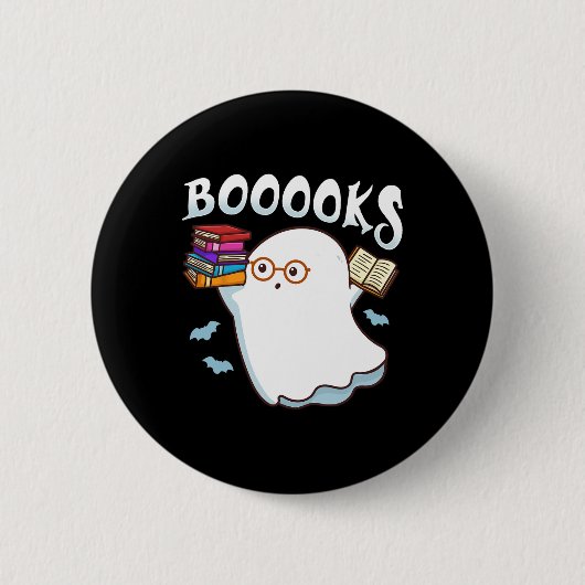 Badge Rond 5 Cm Halloween Livres Librairie Anglais Professeur Lect (Devant)
