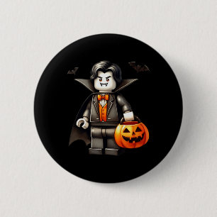 Badge Rond 5 Cm Halloween Maître Constructeur Vampire Enfants Bâti