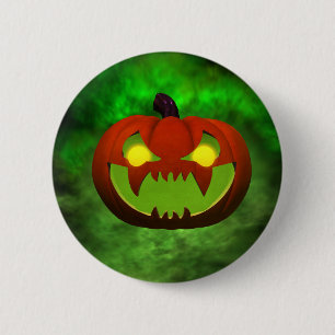 Badge Rond 5 Cm Halloween malin éffrayantPumpkin