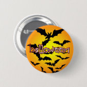 Badge Rond 5 Cm Halloween manie la batte le bouton (Devant & derrière)