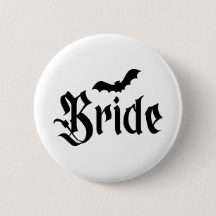 Badge Rond 5 Cm Halloween Mariage Éffrayant mariée mariée Couple M