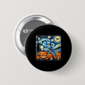 Badge Rond 5 Cm Halloween Night Blue Jay (Devant & derrière)