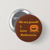 Badge Rond 5 Cm halloween oh mon bouton gourde (Devant & derrière)