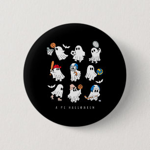 Badge Rond 5 Cm Halloween Pe Professeur Fantôme Jouer Football Foo