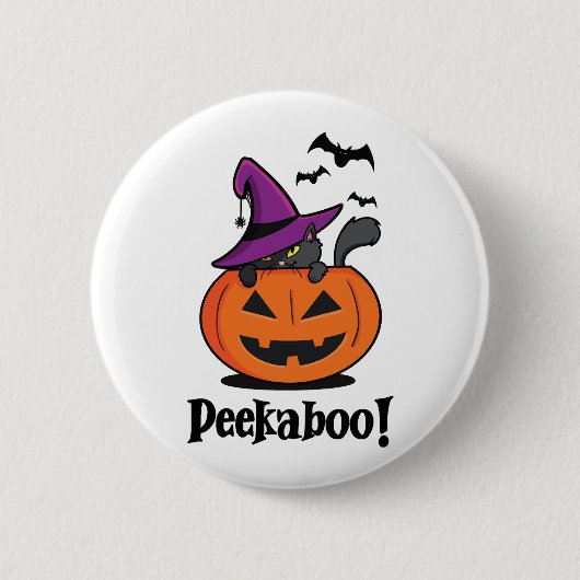 Badge Rond 5 Cm Halloween Peekaboo (Devant)