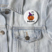 Badge Rond 5 Cm Halloween Peekaboo (En situation)