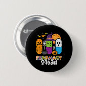 Badge Rond 5 Cm Halloween Pharmacy Squad PIlls Costume Pharmaciste (Devant & derrière)