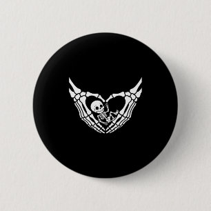 Badge Rond 5 Cm Halloween Pregnant Baby Skeleton Saison Éffrayante
