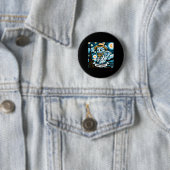 Badge Rond 5 Cm Halloween professeur d'art fantôme (En situation)