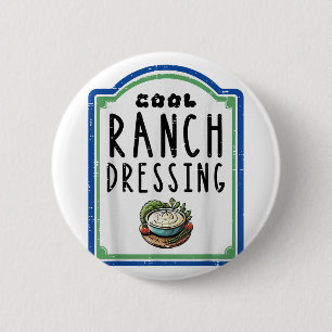 Badge Rond 5 Cm Halloween Ranch Dressing Drôle Nourriture Costume 