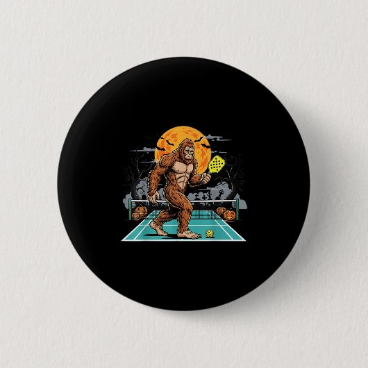Badge Rond 5 Cm Halloween Sasquatch Ckleball Bigfoot Soky Moon (Devant)