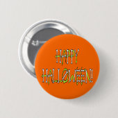 Badge Rond 5 Cm Halloween serpents et os Texte (Devant & derrière)
