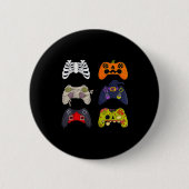 Badge Rond 5 Cm Halloween Skeleton Zombie Gaming Controllers (Devant)