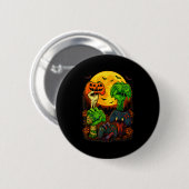 Badge Rond 5 Cm Halloween Skeleton Zombie Mummy Gaming Controller  (Devant & derrière)