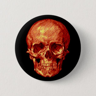 Badge Rond 5 Cm Halloween Skull