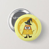 Badge Rond 5 Cm Halloween sorcière de maïs de bonbons (Devant & derrière)
