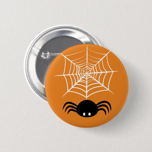 Badge Rond 5 Cm Halloween Spider Web (Devant & derrière)