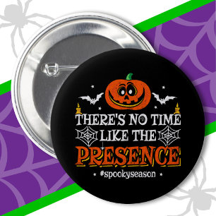 Badge Rond 5 Cm Halloween Spirit Citrouille Éffrayant Funny Hallow