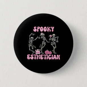 Badge Rond 5 Cm Halloween squelette Thérapie de la peau Esthétique
