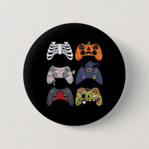 Badge Rond 5 Cm Halloween Squelette Zombie Contrôleurs de jeu mama