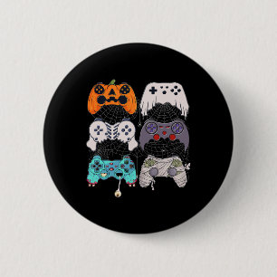 Badge Rond 5 Cm Halloween Squelette Zombie Contrôleurs de jeu mama