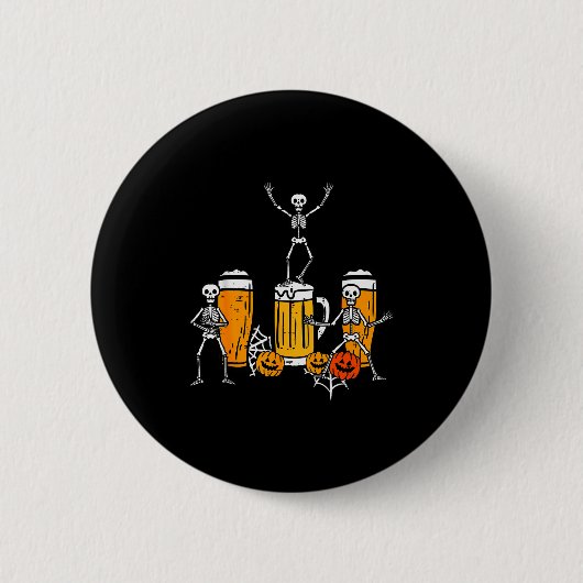 Badge Rond 5 Cm Halloween Team Skeletons Dancing Funny Costume Par (Devant)