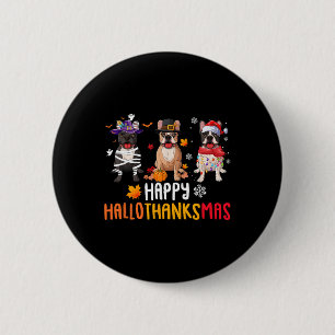 Badge Rond 5 Cm Halloween Thanksgiving Noël drôle French Bull