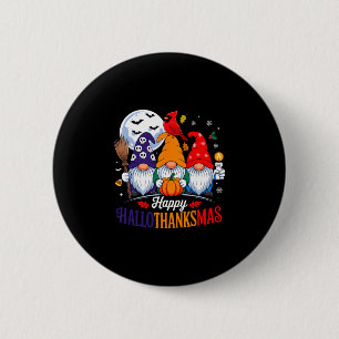 Badge Rond 5 Cm Halloween Thanksgiving Noël Joyeux Hallothanks