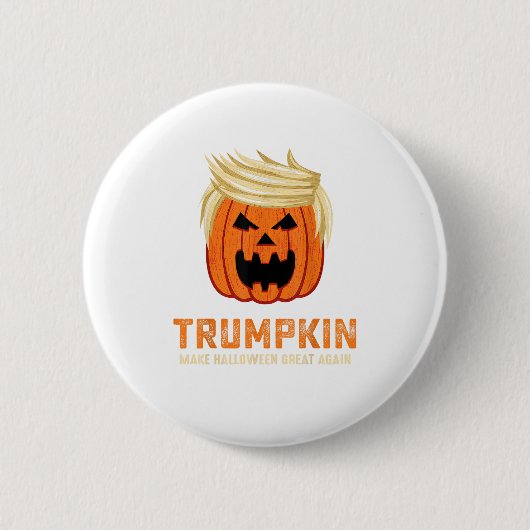 Badge Rond 5 Cm Halloween Trumpkin Funny - Éffrayant Slogan parodi (Devant)