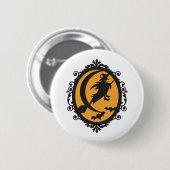 Badge Rond 5 Cm Halloween Witch (Devant & derrière)