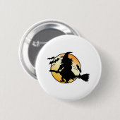 Badge Rond 5 Cm Halloween Witch (Devant & derrière)