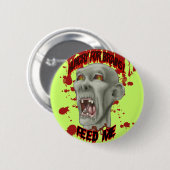 Badge Rond 5 Cm Halloween Zombie Head Button (Devant & derrière)