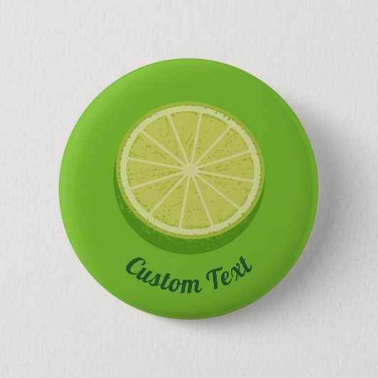 Badge Rond 5 Cm Halte Lime (Devant)
