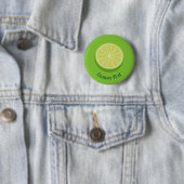 Badge Rond 5 Cm Halte Lime (En situation)