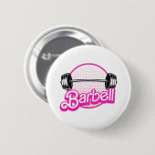 Badge Rond 5 Cm Haltère - rose (Devant & derrière)