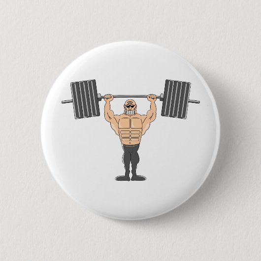 Badge Rond 5 Cm Haltérophilie (Devant)
