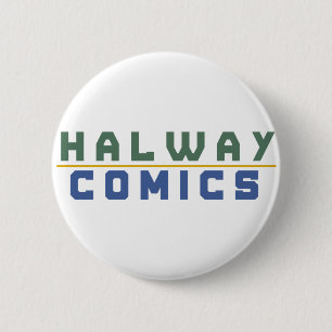 Badge Rond 5 Cm Halway Comics or