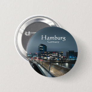 Badge Rond 5 Cm Hambourg Allemagne