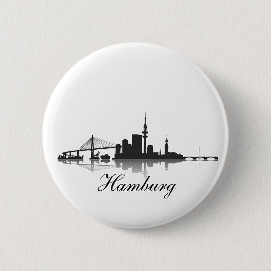 Badge Rond 5 Cm Hambourg Button / Feker / Pin (Devant)