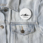 Badge Rond 5 Cm Hambourg Button / Feker / Pin (En situation)