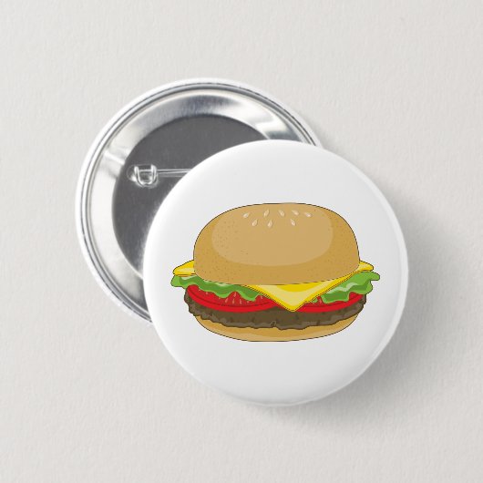 Badge Rond 5 Cm Hamburger (Devant & derrière)