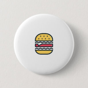 Badge Rond 5 Cm Hamburger !