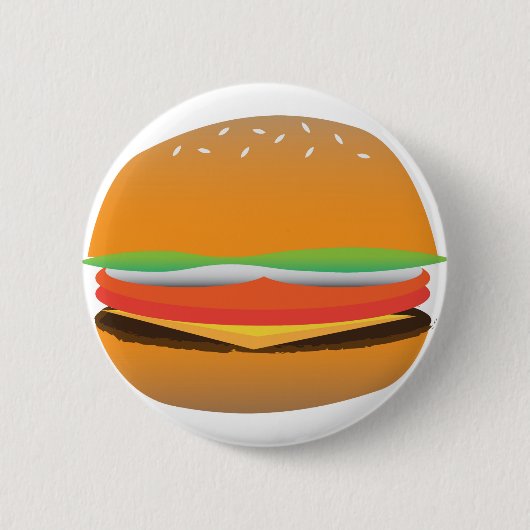 Badge Rond 5 Cm Hamburger (Devant)