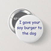 Badge Rond 5 Cm Hamburger de soja de BBQ (Devant & derrière)